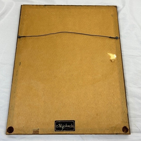 Vintage cross stitch art work “busy hands make happy heart” 12”x15” farm theme - Picture 3 of 3